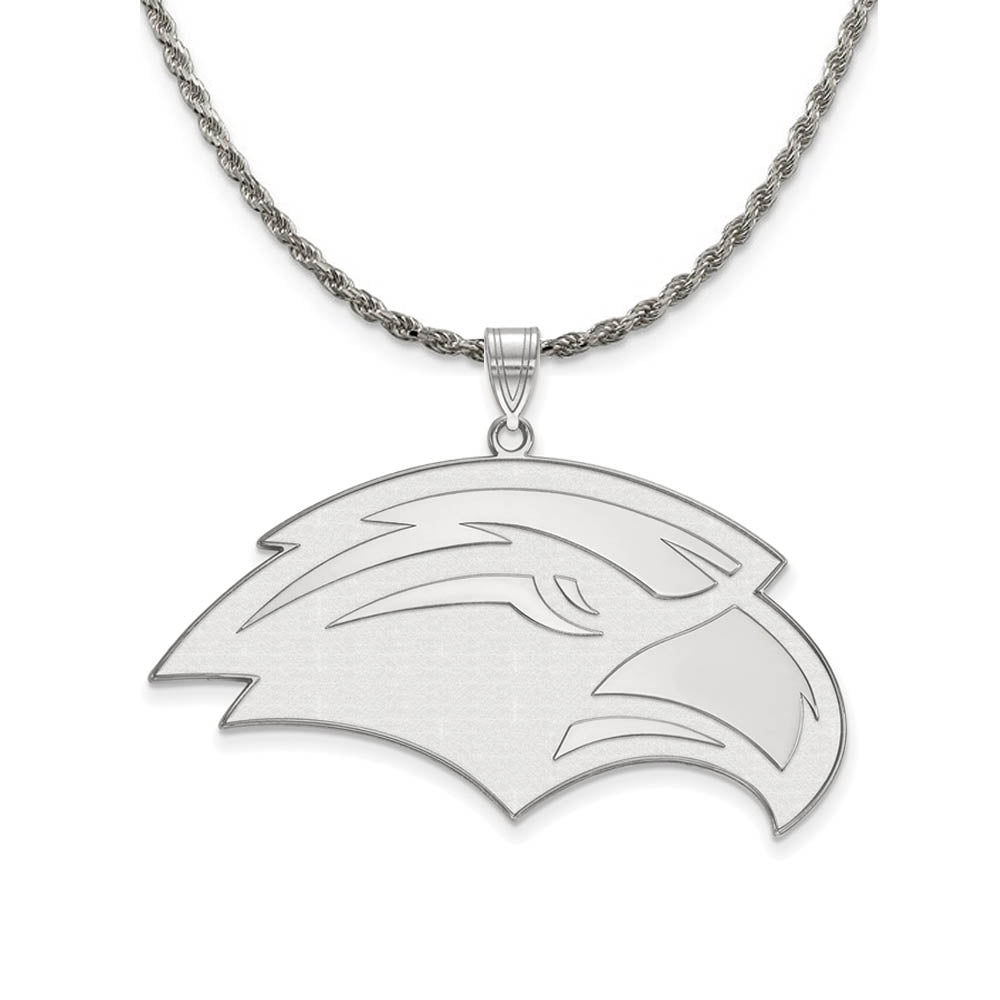 Sterling Silver Southern Miss XL Pendant Necklace, Item N19242 by The Black Bow Jewelry Co.