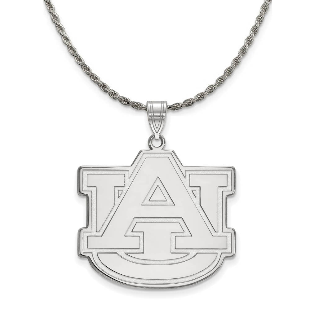 Sterling Silver Auburn U XL Pendant Necklace, Item N19246 by The Black Bow Jewelry Co.