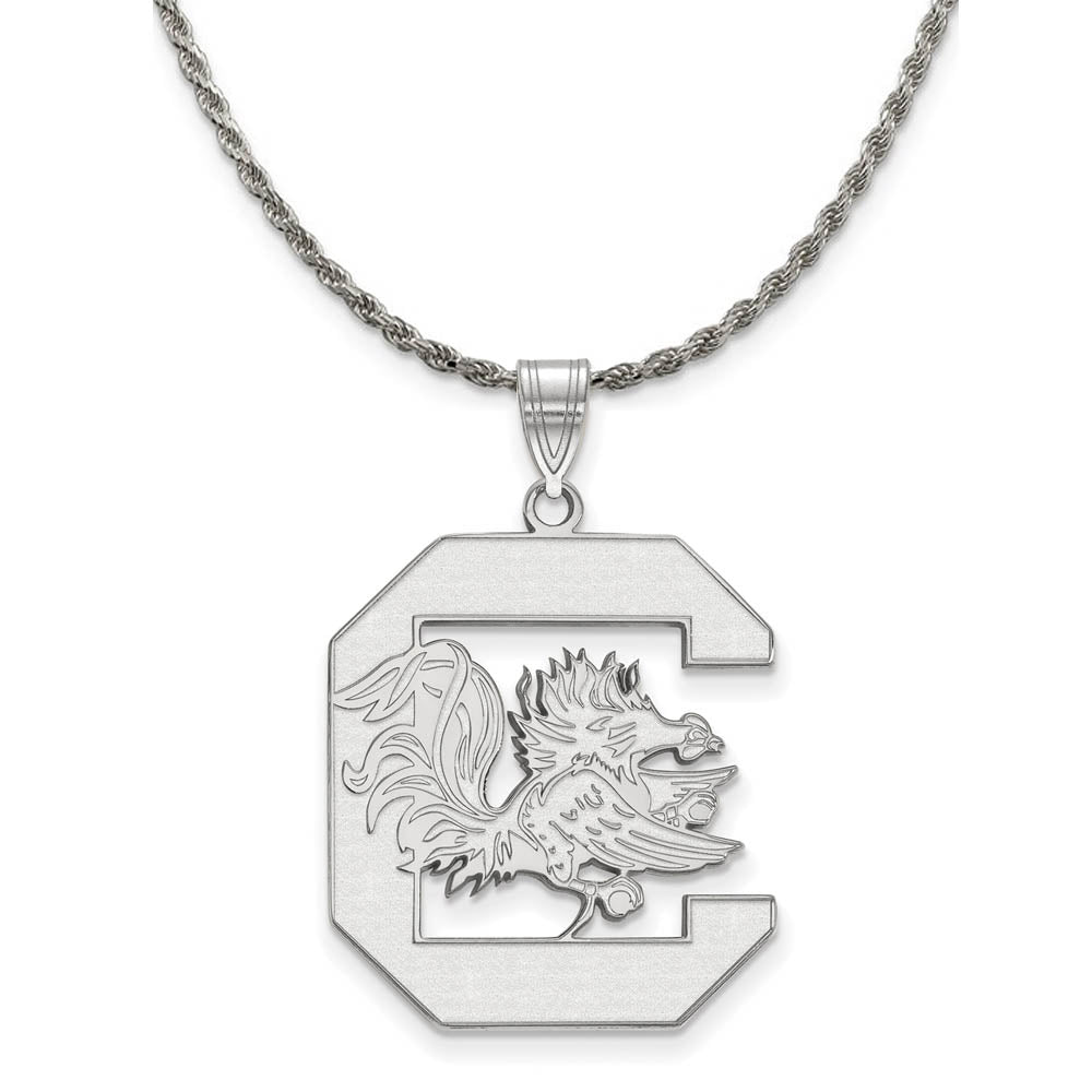 Sterling Silver South Carolina XL Pendant Necklace, Item N19274 by The Black Bow Jewelry Co.