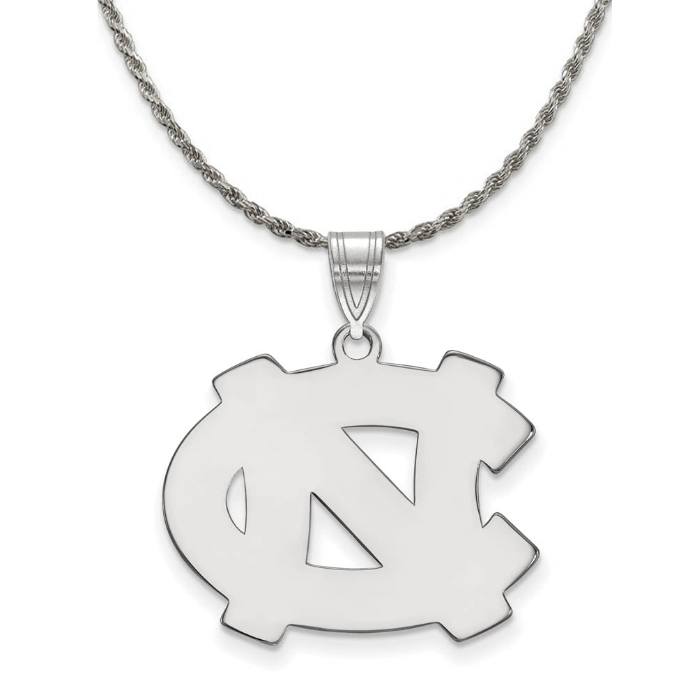 Sterling Silver North Carolina Large 'NC' Necklace, Item N19401 by The Black Bow Jewelry Co.