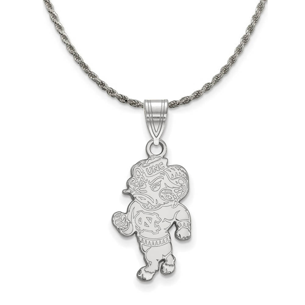 Sterling Silver North Carolina Large Pendant Necklace, Item N19417 by The Black Bow Jewelry Co.