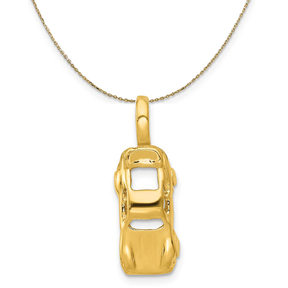14k Yellow Gold Sports Car Necklace, Item N19498 by The Black Bow Jewelry Co.