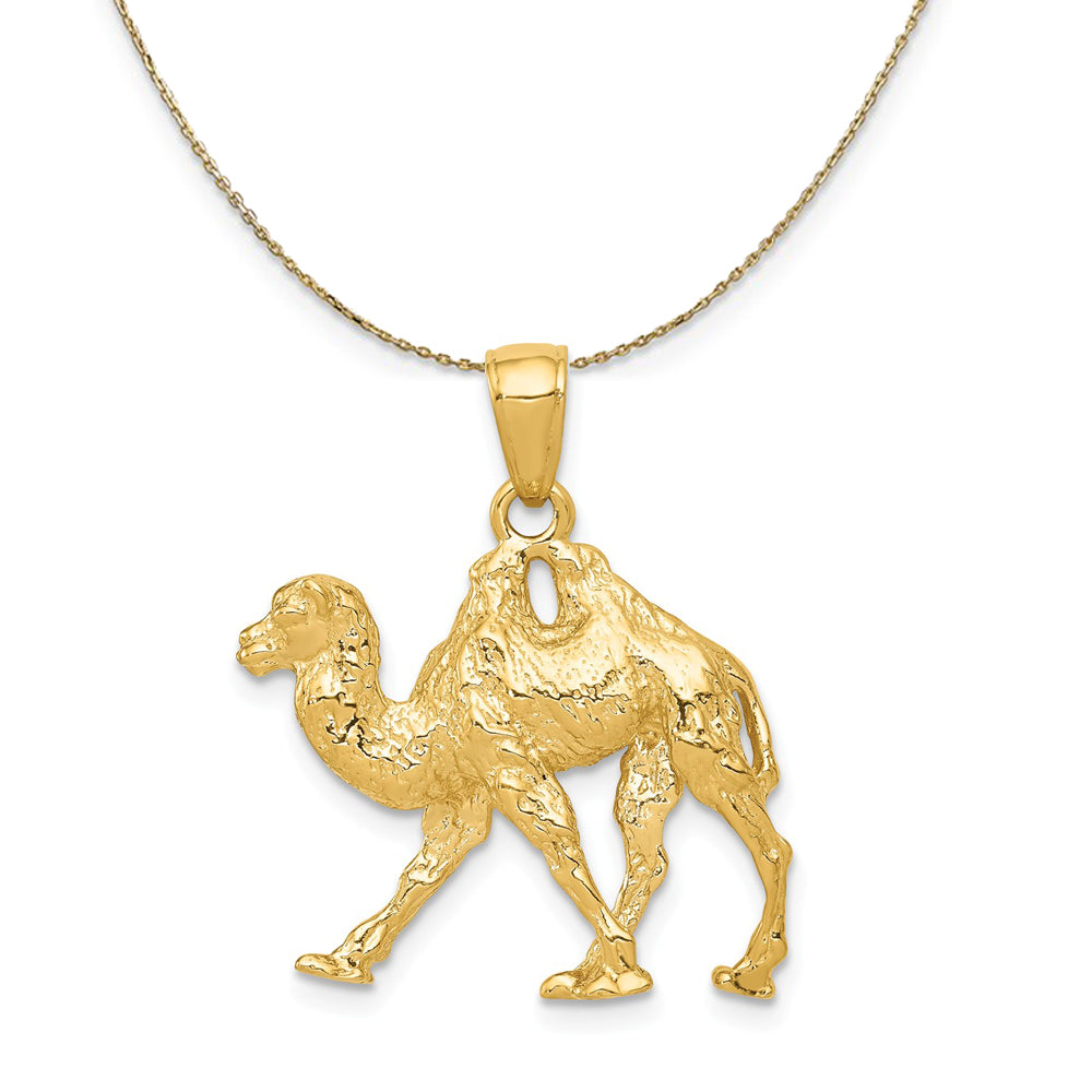 14k Yellow Gold Camel Necklace, Item N20313 by The Black Bow Jewelry Co.