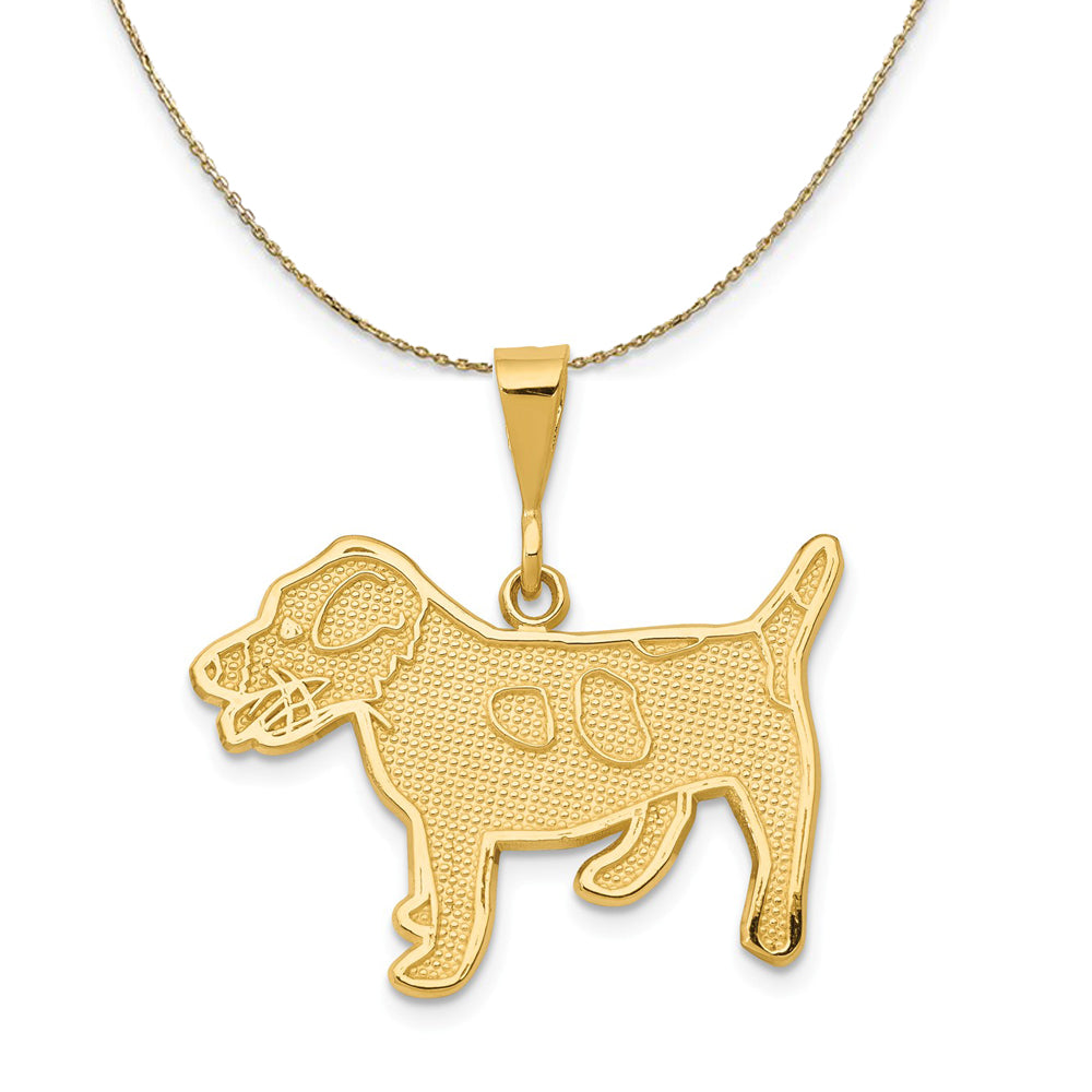 14k Yellow Gold Jack Russell Terrier Necklace, Item N20335 by The Black Bow Jewelry Co.