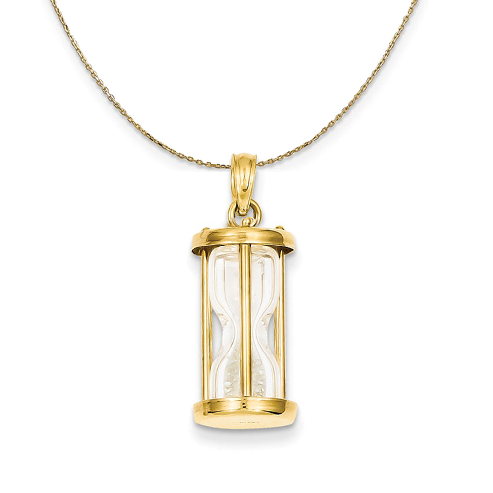 14k Yellow Gold Hourglass Necklace, Item N20436 by The Black Bow Jewelry Co.