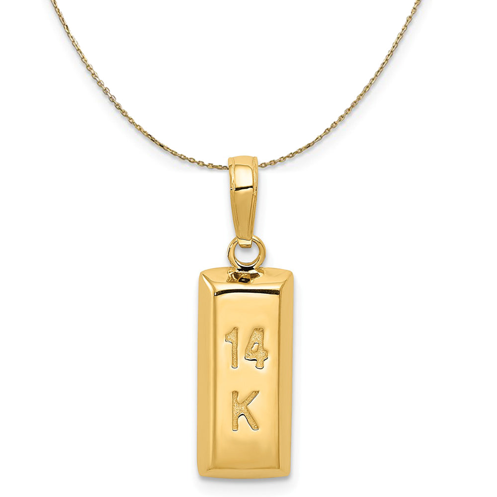 14k Yellow Gold Bar Necklace, Item N20457 by The Black Bow Jewelry Co.