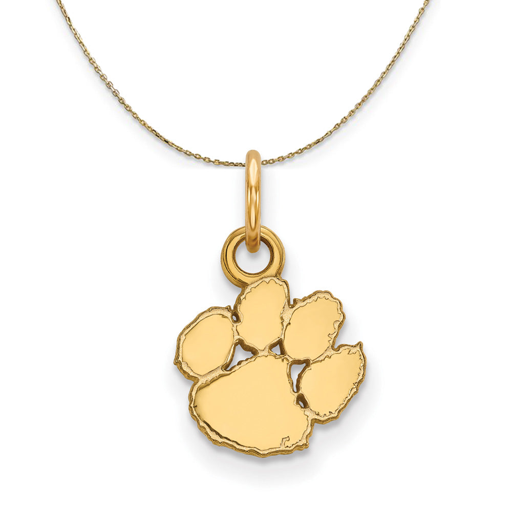 14k Yellow Gold Clemson U X-Small Necklace, Item N20560 by The Black Bow Jewelry Co.