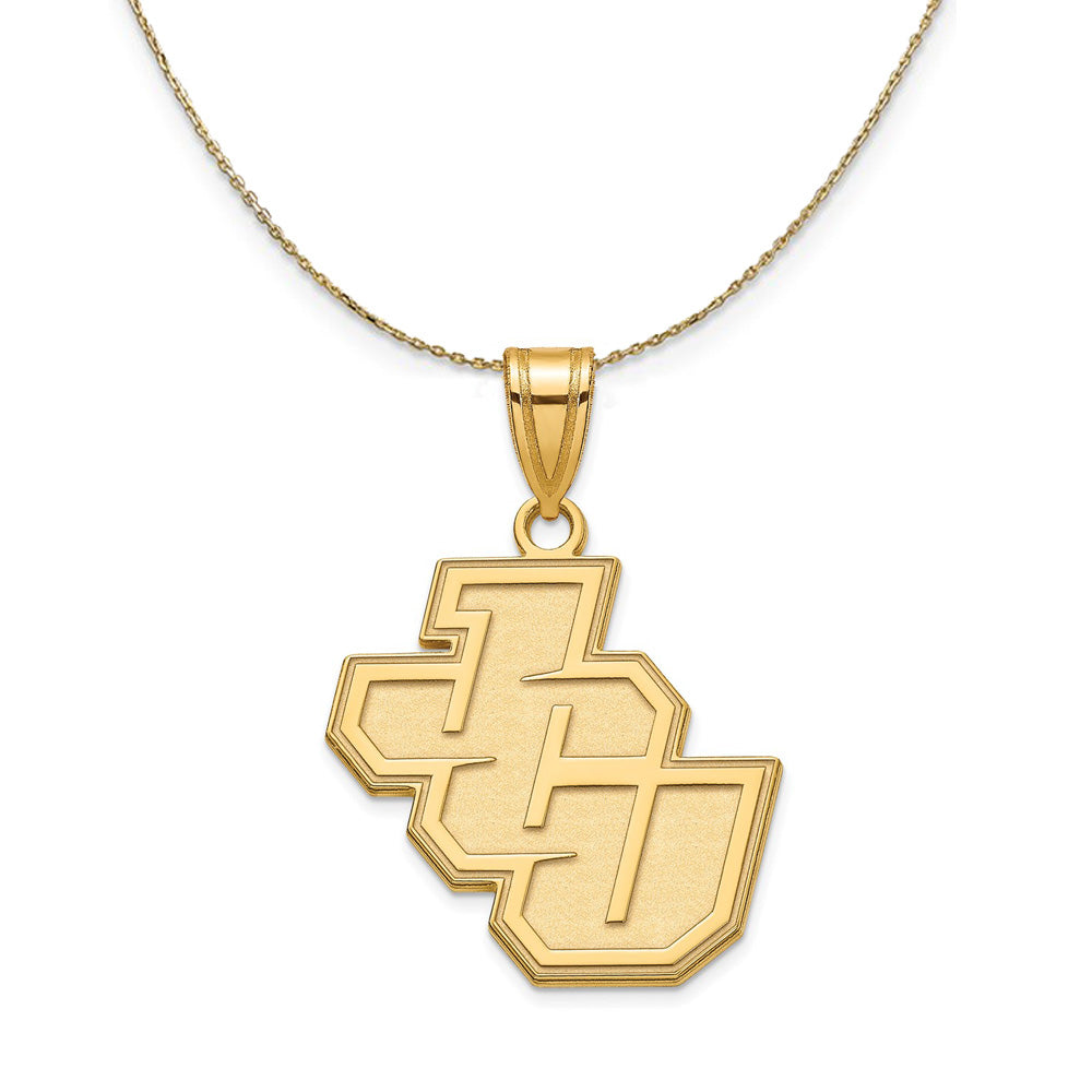 14k Yellow Gold John Carroll U Small Necklace, Item N20568 by The Black Bow Jewelry Co.