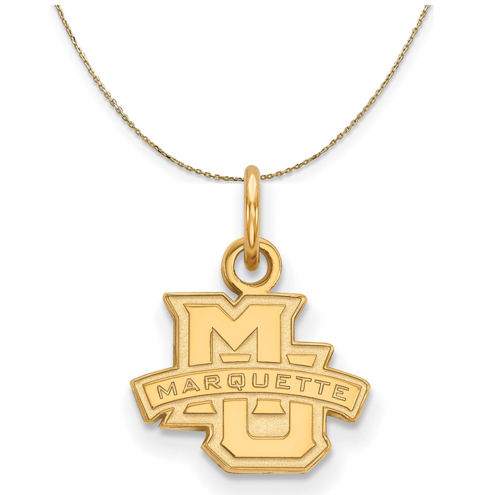 14k Yellow Gold Marquette U X-Small Logo Necklace, Item N20573 by The Black Bow Jewelry Co.
