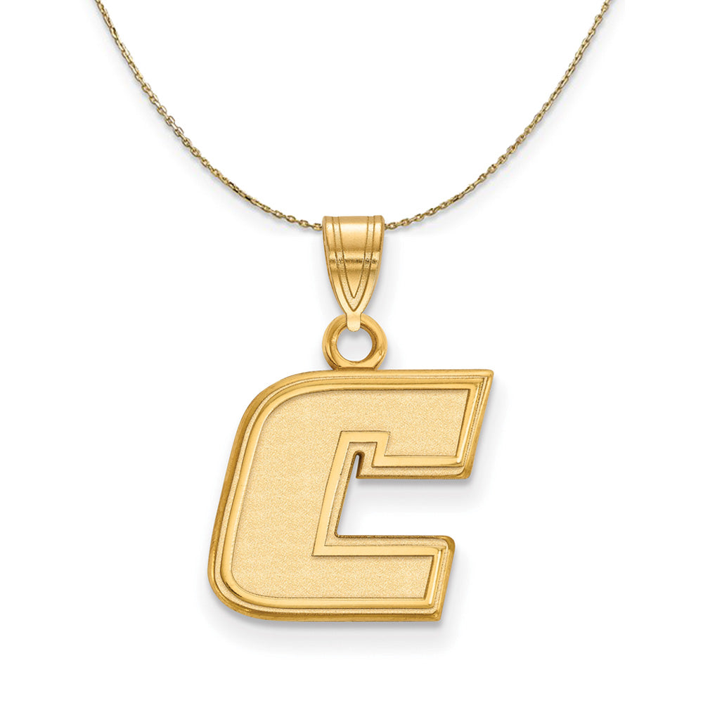 14k Yellow Gold U. of Tenn at Chattanooga Small Initial C Necklace, Item N20606 by The Black Bow Jewelry Co.
