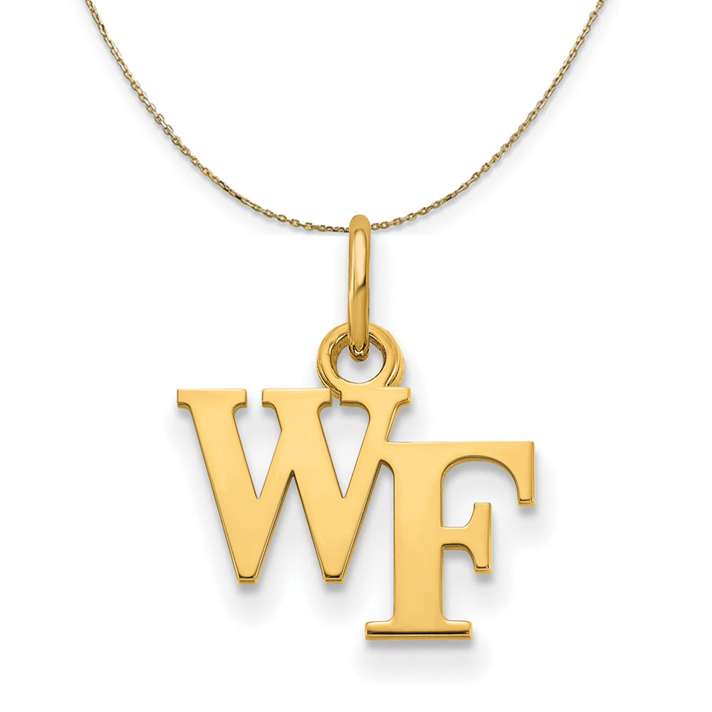 14k Yellow Gold Wake Forest U. X-Small Necklace, Item N20621 by The Black Bow Jewelry Co.