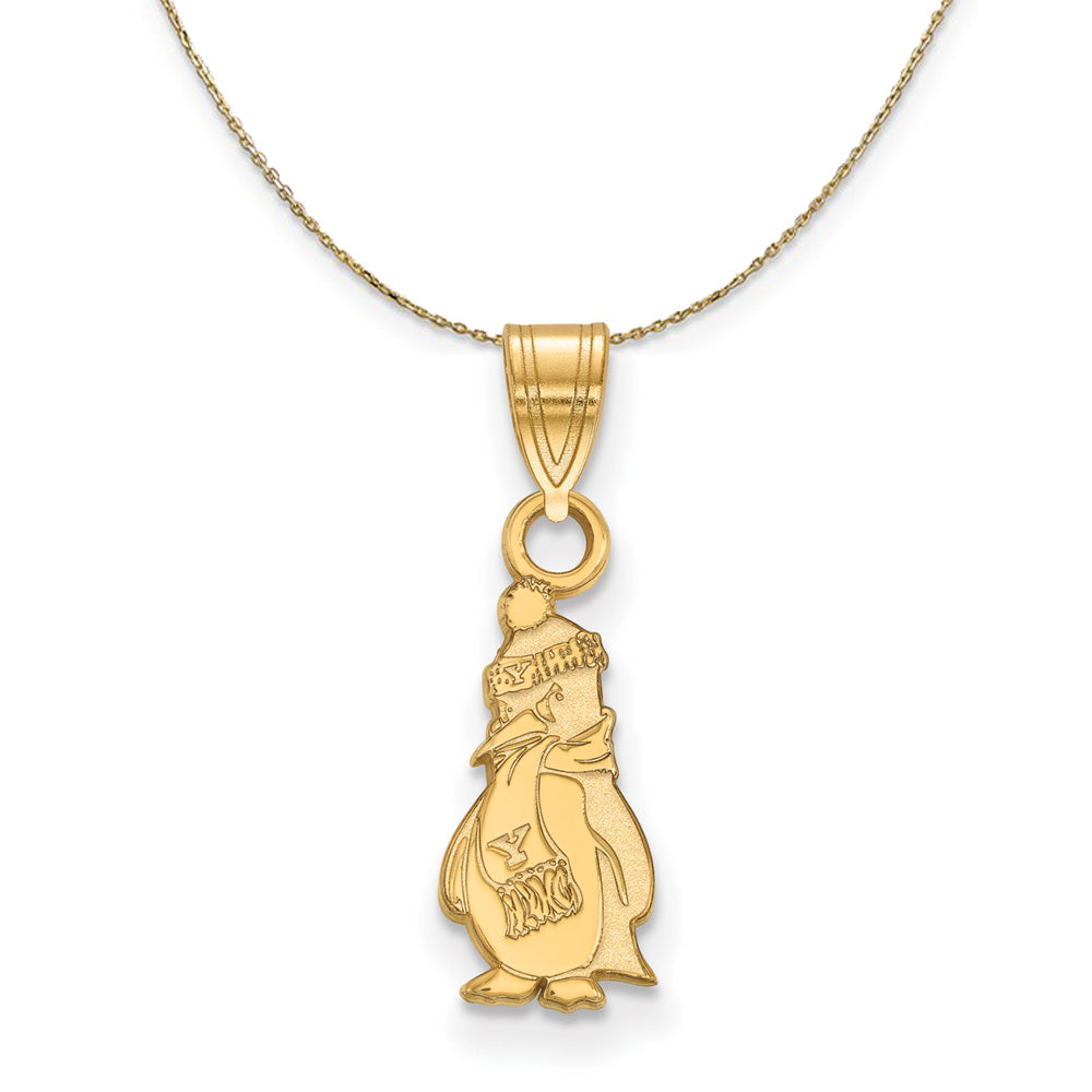 14k Yellow Gold Youngstown State Small Logo Necklace, Item N20739 by The Black Bow Jewelry Co.