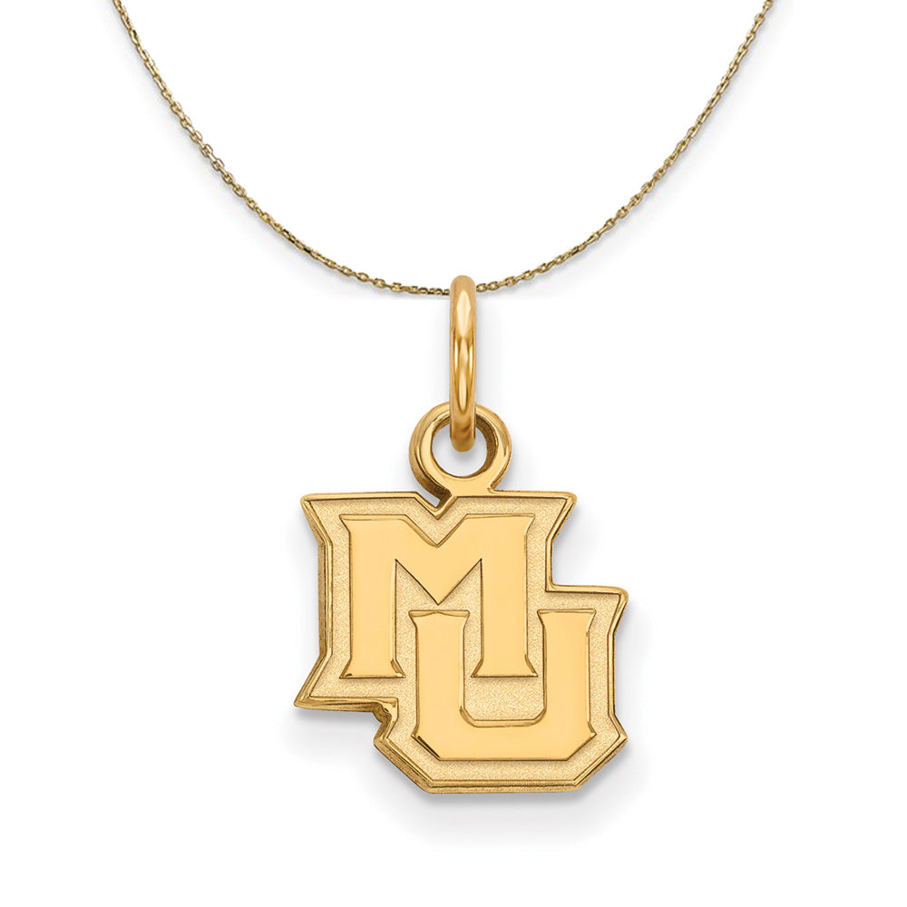 14k Yellow Gold Marquette U X-Small Necklace, Item N20750 by The Black Bow Jewelry Co.