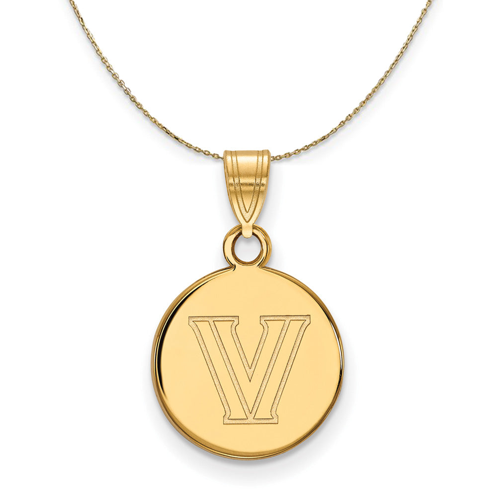 14k Yellow Gold Villanova U. Small Disc Necklace, Item N20783 by The Black Bow Jewelry Co.