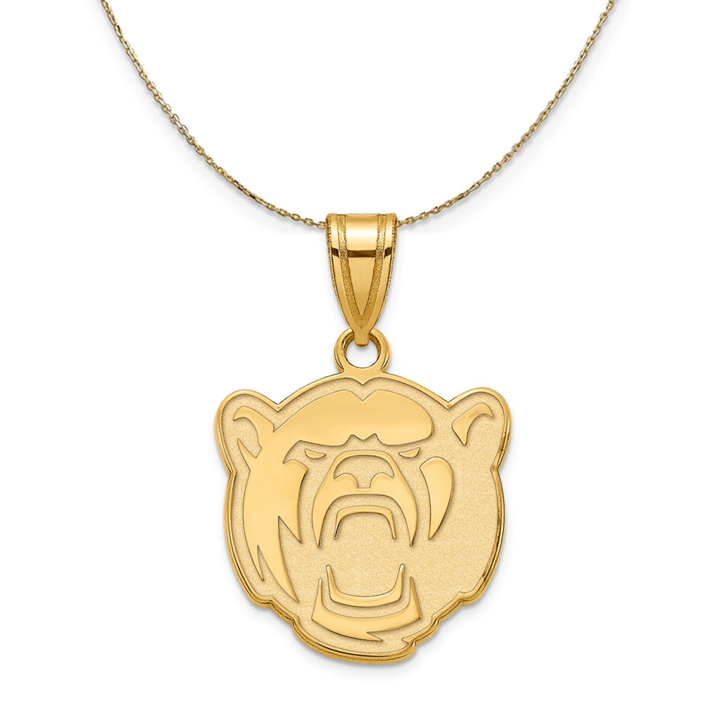 14k Yellow Gold Baylor U Medium Necklace, Item N20796 by The Black Bow Jewelry Co.