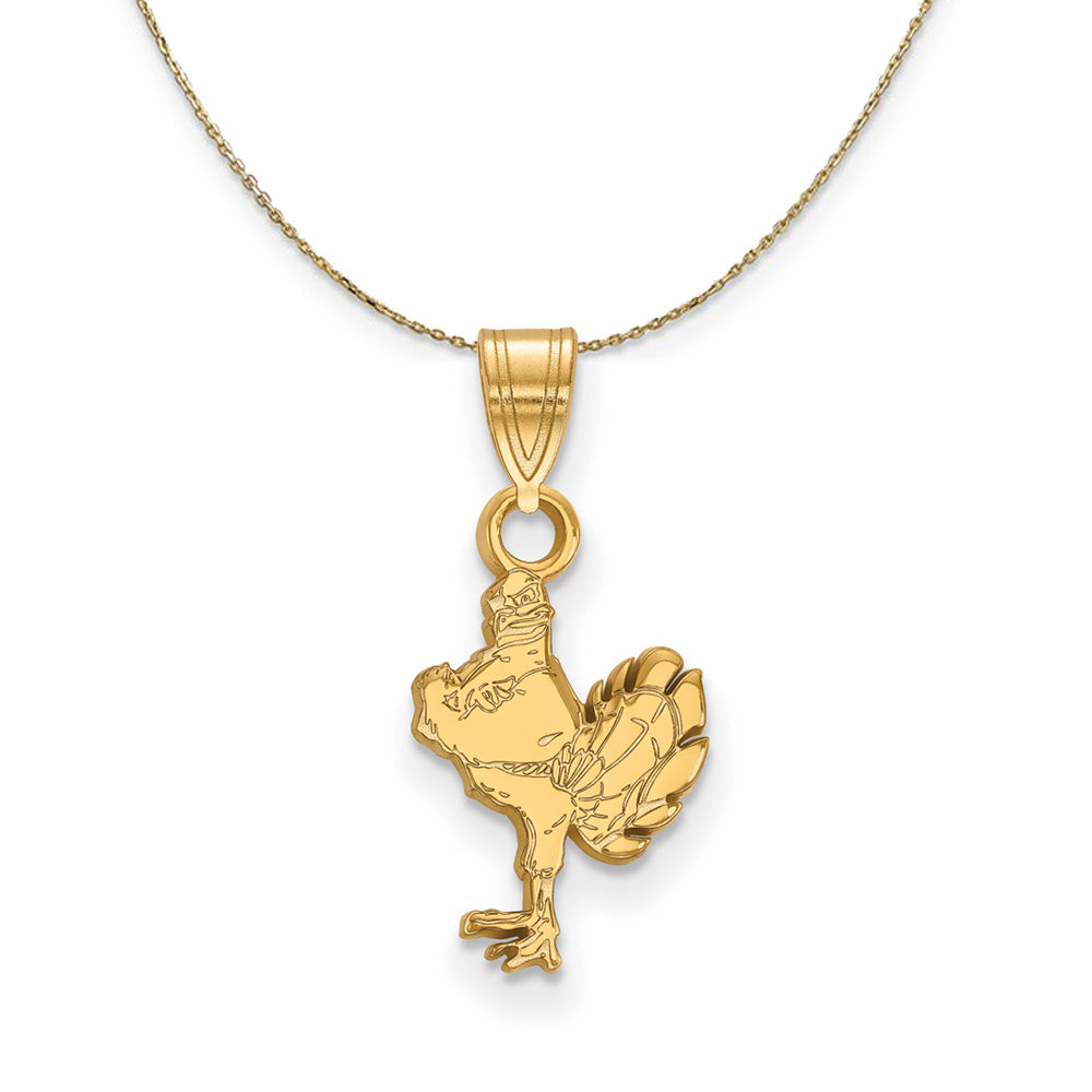 14k Yellow Gold Virginia Tech Small Mascot Necklace, Item N20873 by The Black Bow Jewelry Co.