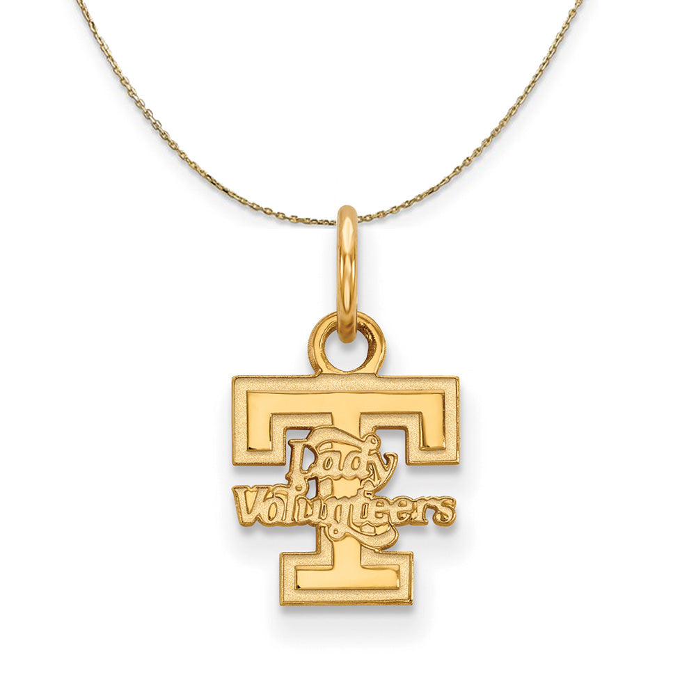 14k Yellow Gold U. of Tennessee XS (Tiny) Lady Vols Necklace, Item N20880 by The Black Bow Jewelry Co.