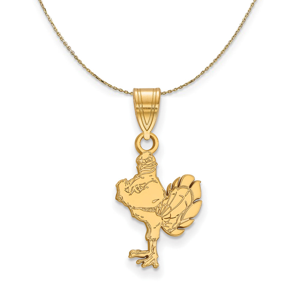 14k Yellow Gold Virginia Tech Medium Necklace, Item N20883 by The Black Bow Jewelry Co.