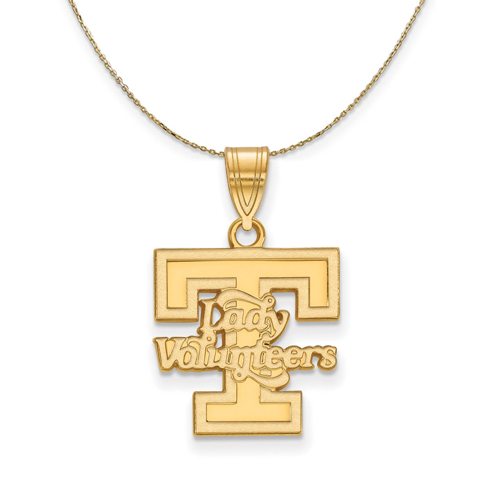 14k Yellow Gold U. of Tennessee Medium Necklace, Item N20901 by The Black Bow Jewelry Co.