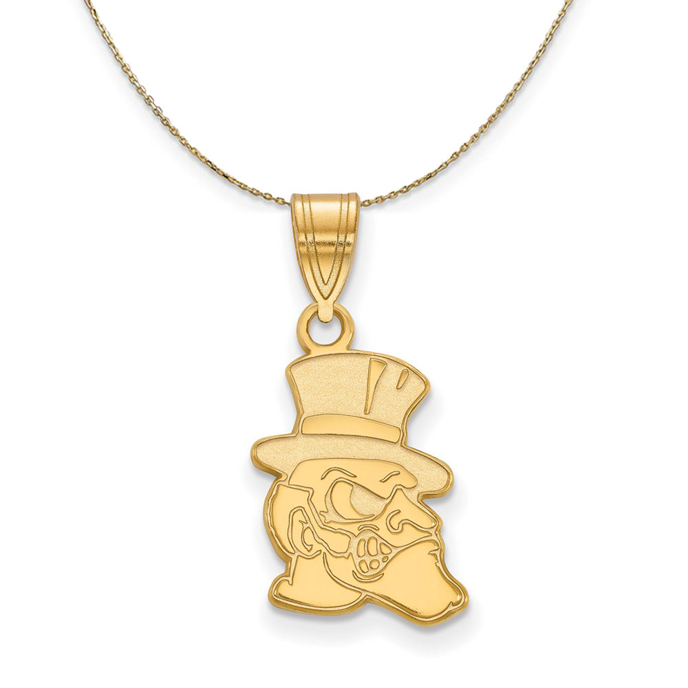 14k Yellow Gold Wake Forest U. Medium Necklace, Item N20916 by The Black Bow Jewelry Co.