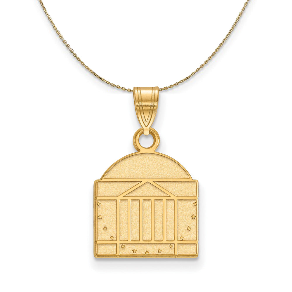 14k Yellow Gold U. of Virginia Small Necklace, Item N20930 by The Black Bow Jewelry Co.