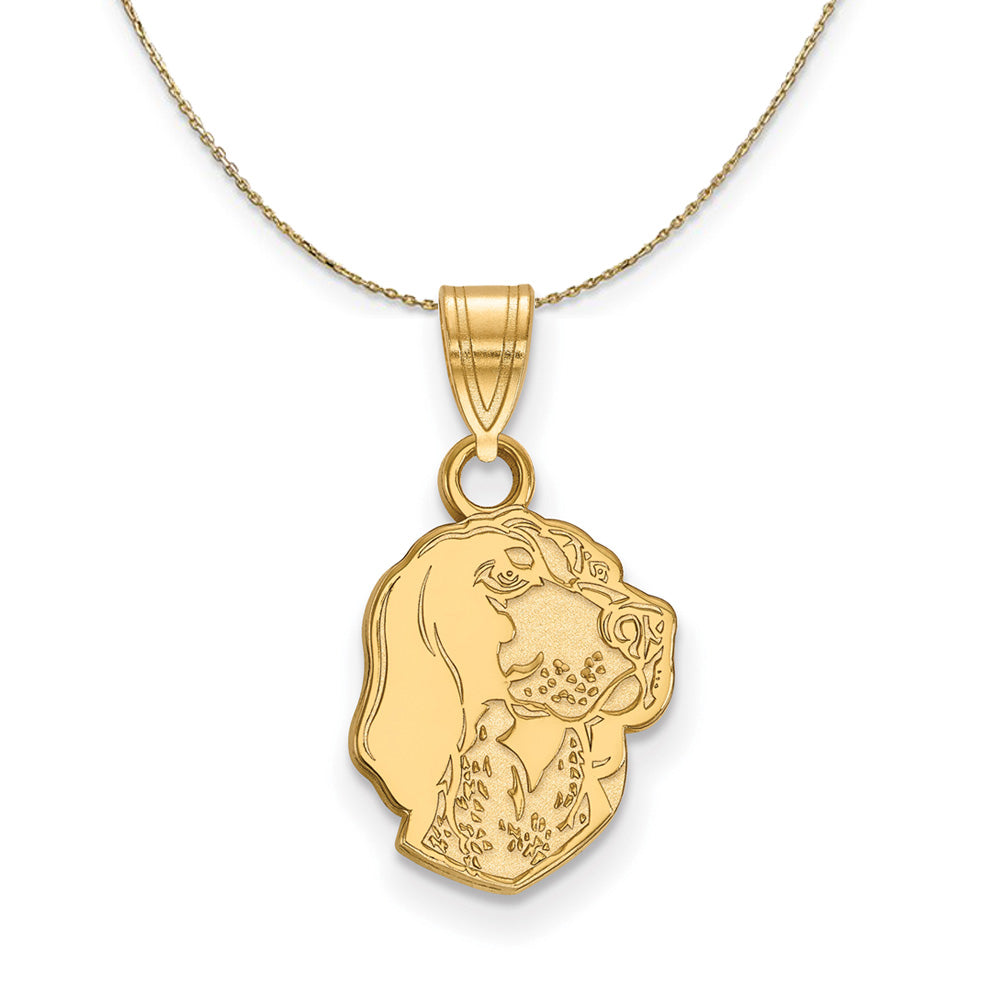14k Yellow Gold U. of Tennessee Small Logo Necklace, Item N20938 by The Black Bow Jewelry Co.