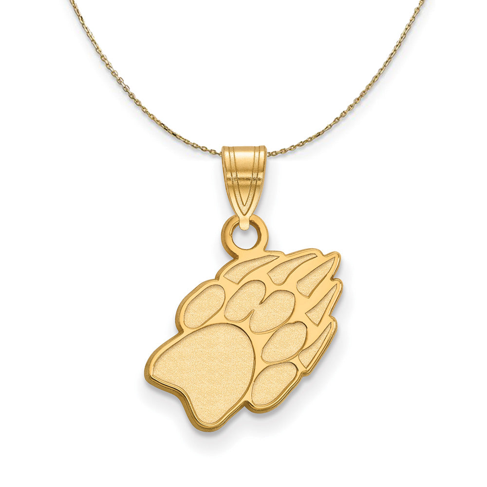 14k Yellow Gold U. of Wisconsin Small Paw Logo Necklace, Item N20947 by The Black Bow Jewelry Co.