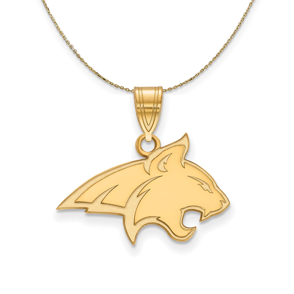 14k Yellow Gold Montana State Medium Mascot Necklace, Item N20978 by The Black Bow Jewelry Co.