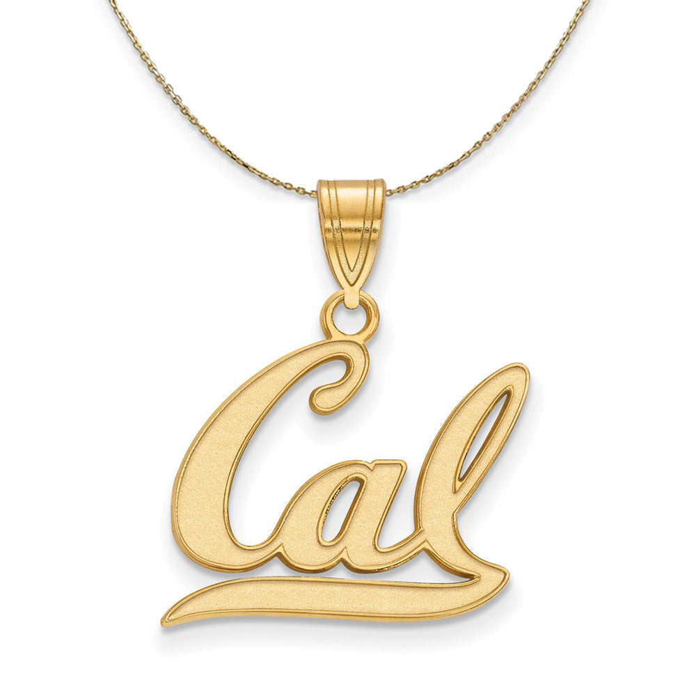 14k Yellow Gold California Berkeley Medium 'Cal' Necklace, Item N20986 by The Black Bow Jewelry Co.