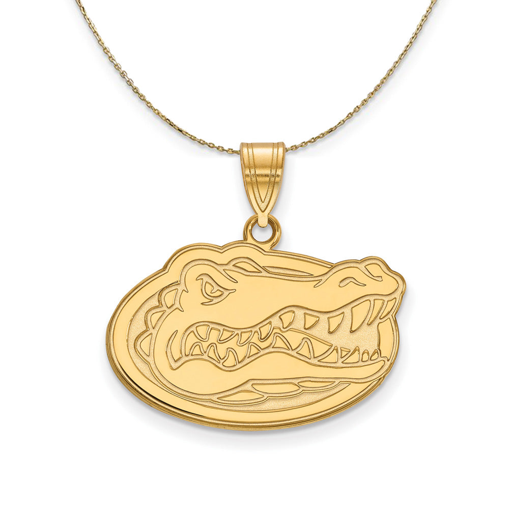 14k Yellow Gold U of Florida Medium Mascot Necklace, Item N20989 by The Black Bow Jewelry Co.