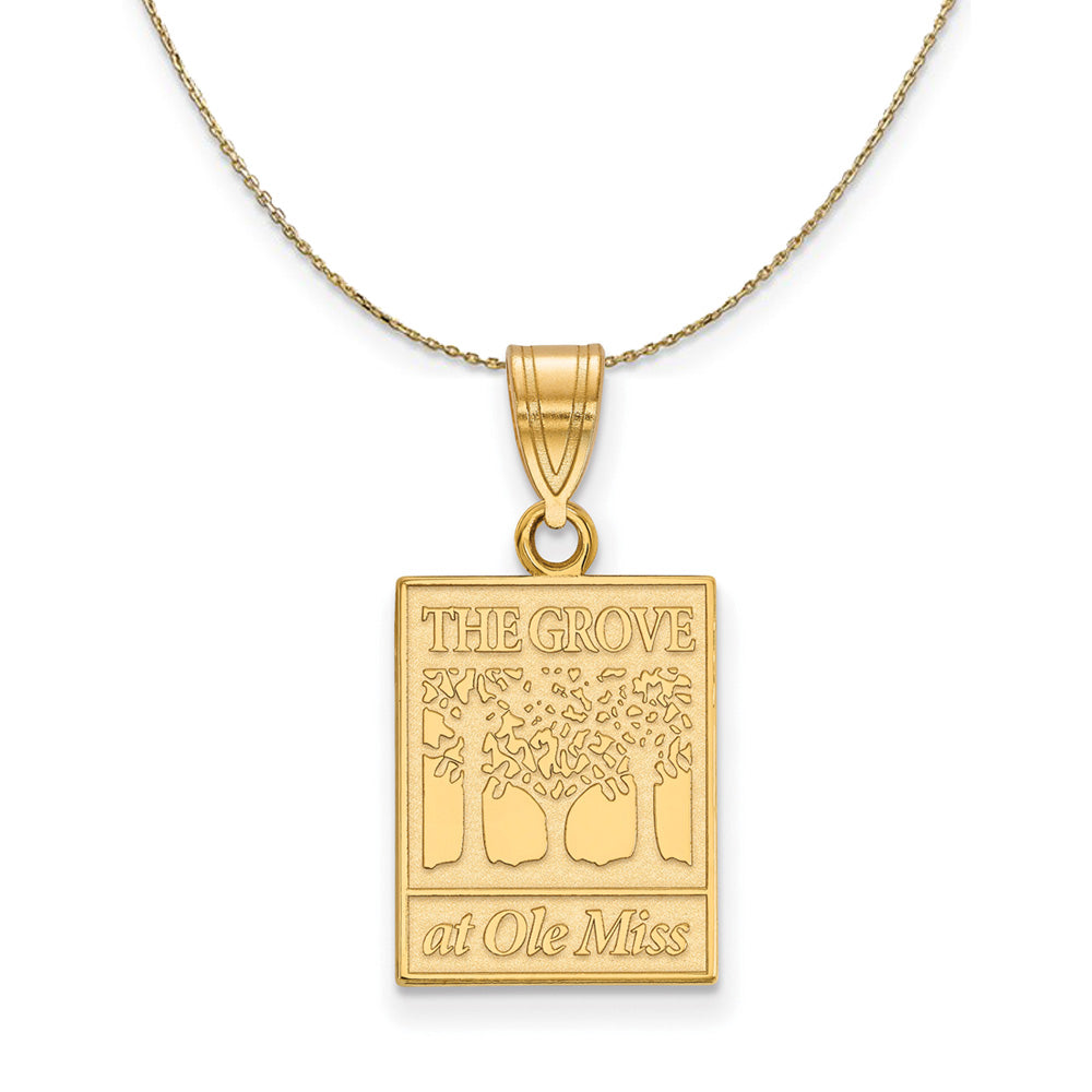 14k Yellow Gold U. of Mississippi Medium Necklace, Item N21078 by The Black Bow Jewelry Co.