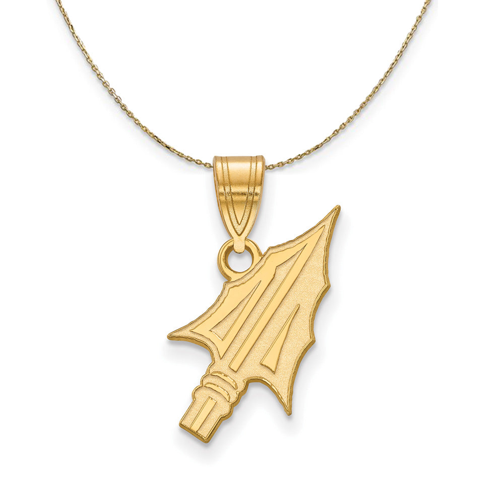 14k Yellow Gold Florida State Medium Logo Necklace, Item N21088 by The Black Bow Jewelry Co.