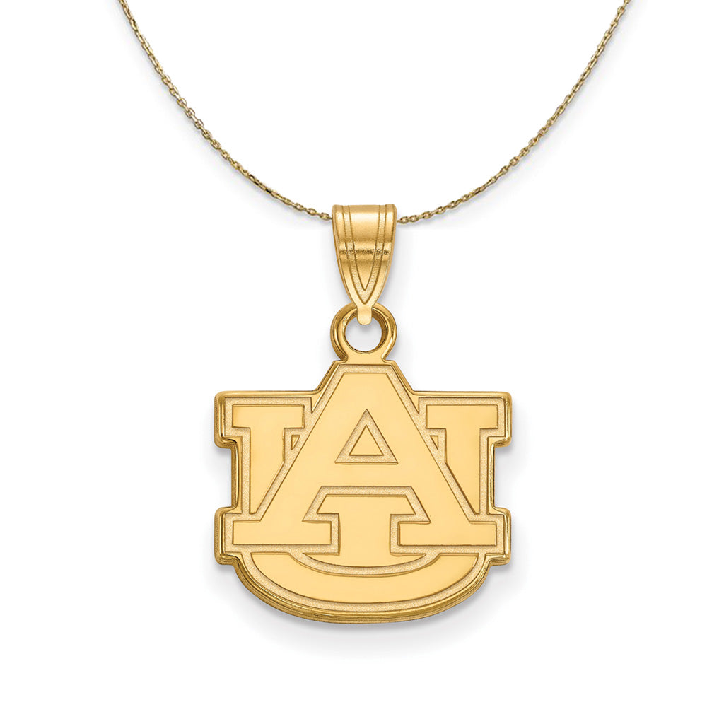 14k Yellow Gold Auburn U Small 'AU' Necklace, Item N21134 by The Black Bow Jewelry Co.