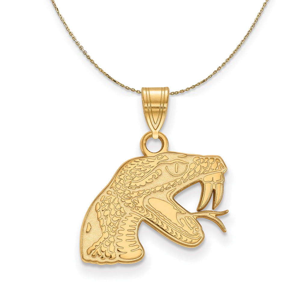 14k Yellow Gold Florida A&M U Small Necklace, Item N21140 by The Black Bow Jewelry Co.