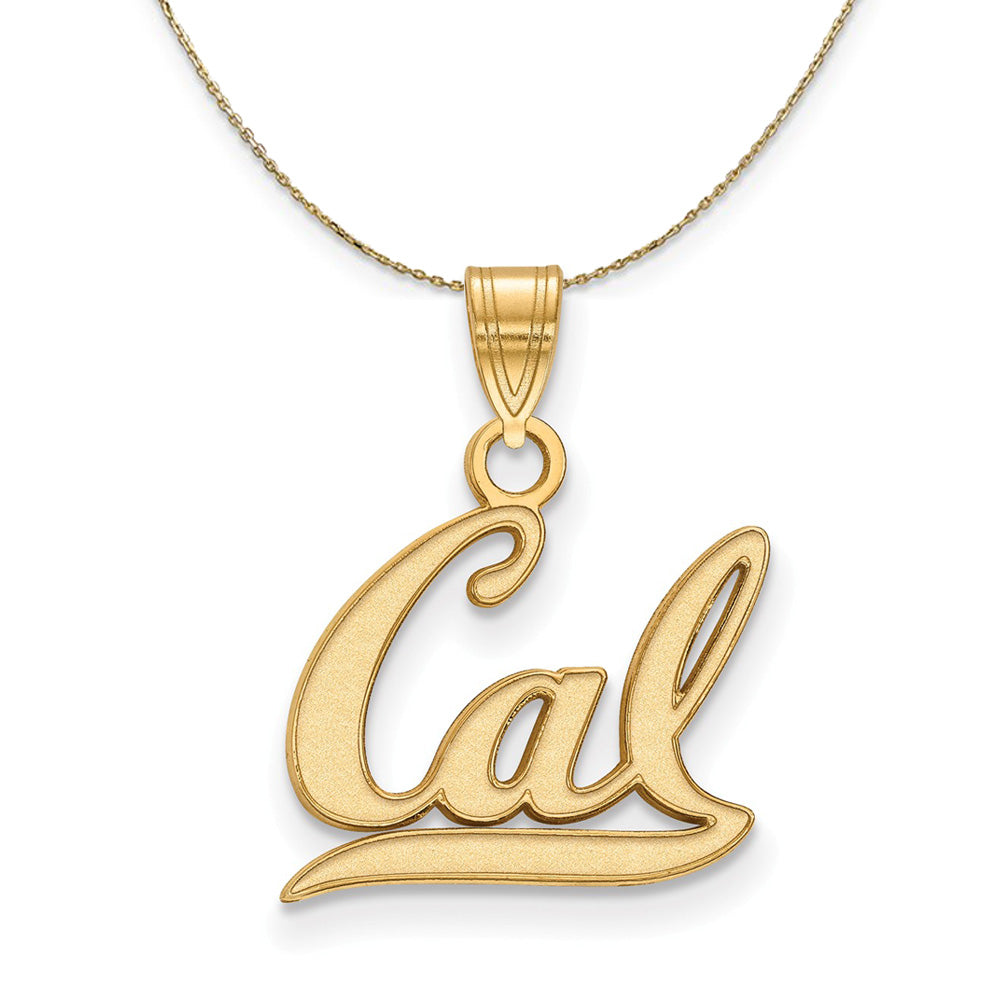 14k Yellow Gold California Berkeley Small 'Cal' Necklace, Item N21158 by The Black Bow Jewelry Co.