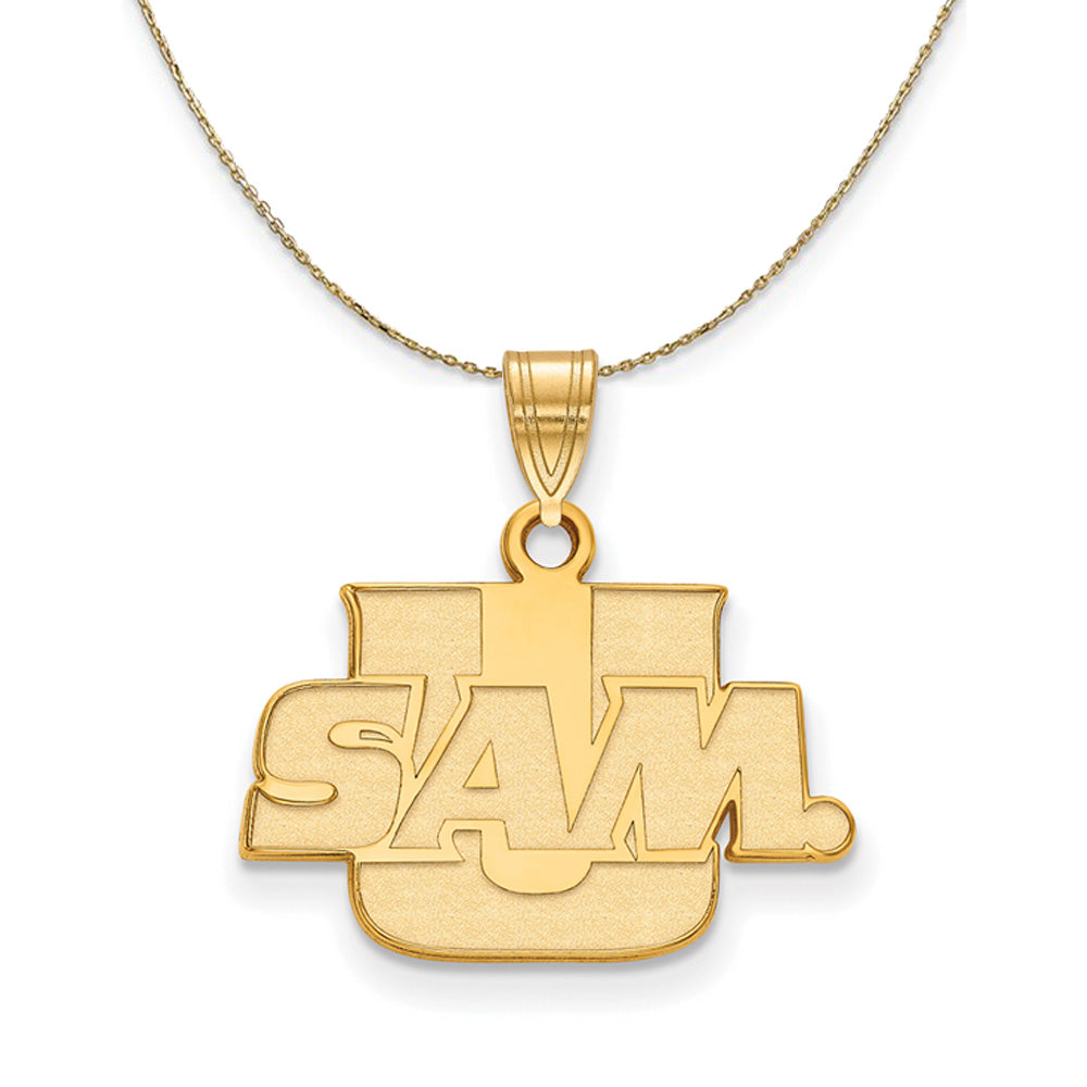 14k Yellow Gold Samford U. Small Necklace, Item N21195 by The Black Bow Jewelry Co.