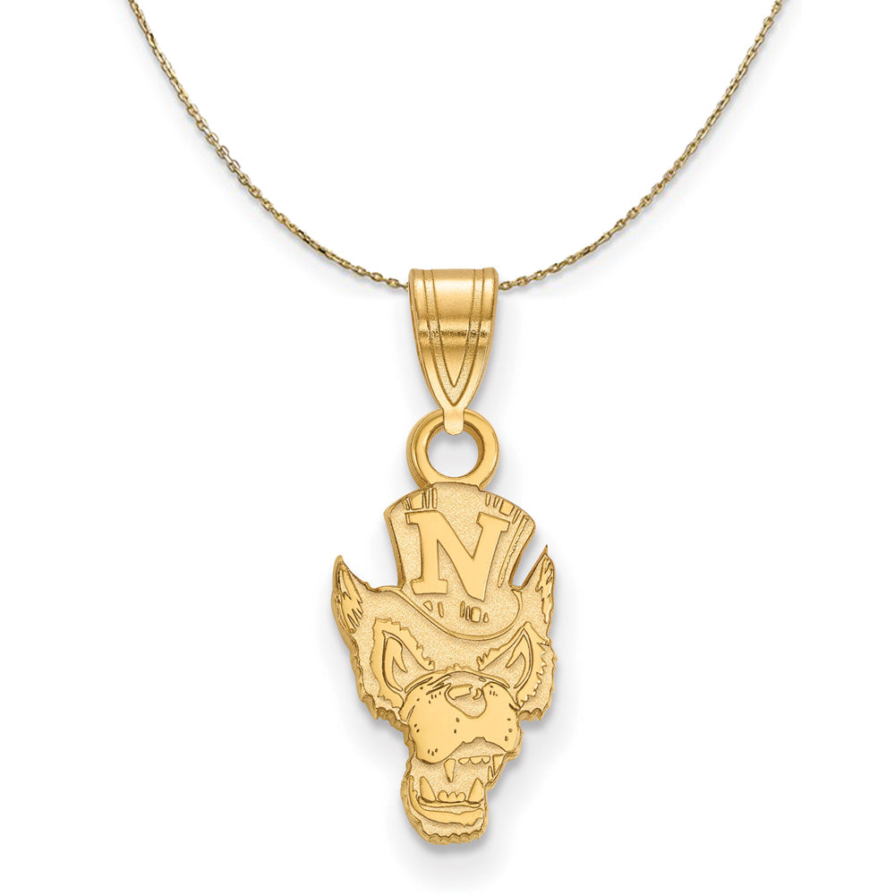 14k Yellow Gold U. of Nevada Small Necklace, Item N21197 by The Black Bow Jewelry Co.