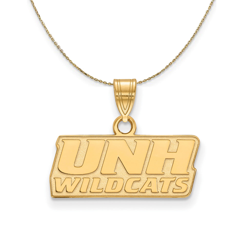 14k Yellow Gold U. of New Hampshire Small Necklace, Item N21205 by The Black Bow Jewelry Co.