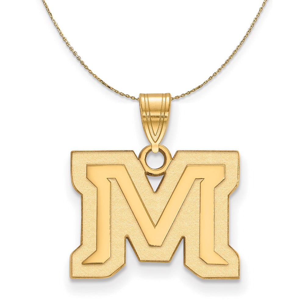 14k Yellow Gold Montana State Small Necklace, Item N21212 by The Black Bow Jewelry Co.