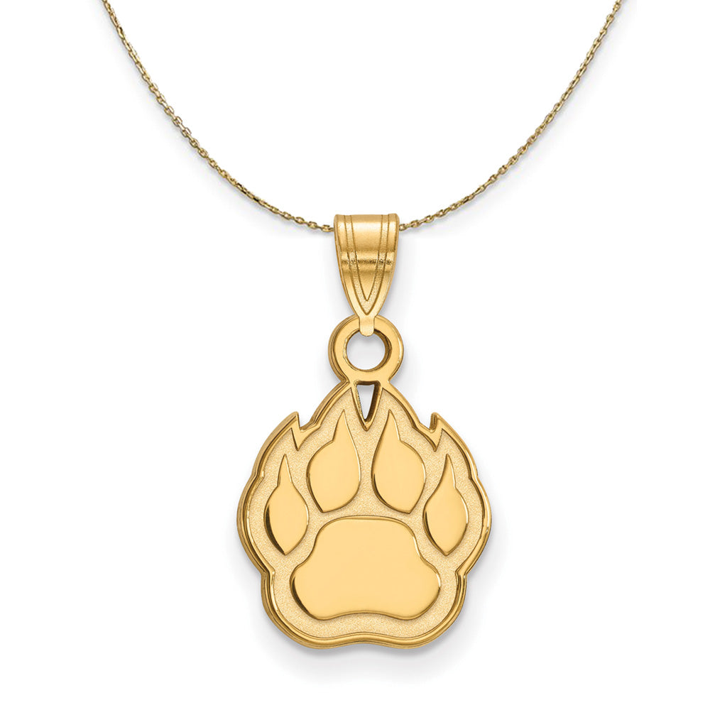 14k Yellow Gold Northern Illinois U. Sm Mascot Necklace, Item N21226 by The Black Bow Jewelry Co.