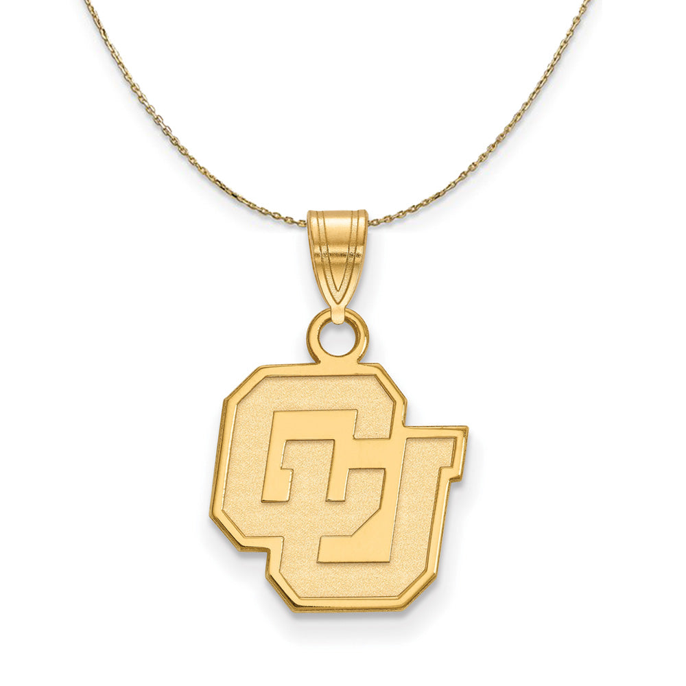 14k Yellow Gold U of Colorado Small Necklace, Item N21233 by The Black Bow Jewelry Co.