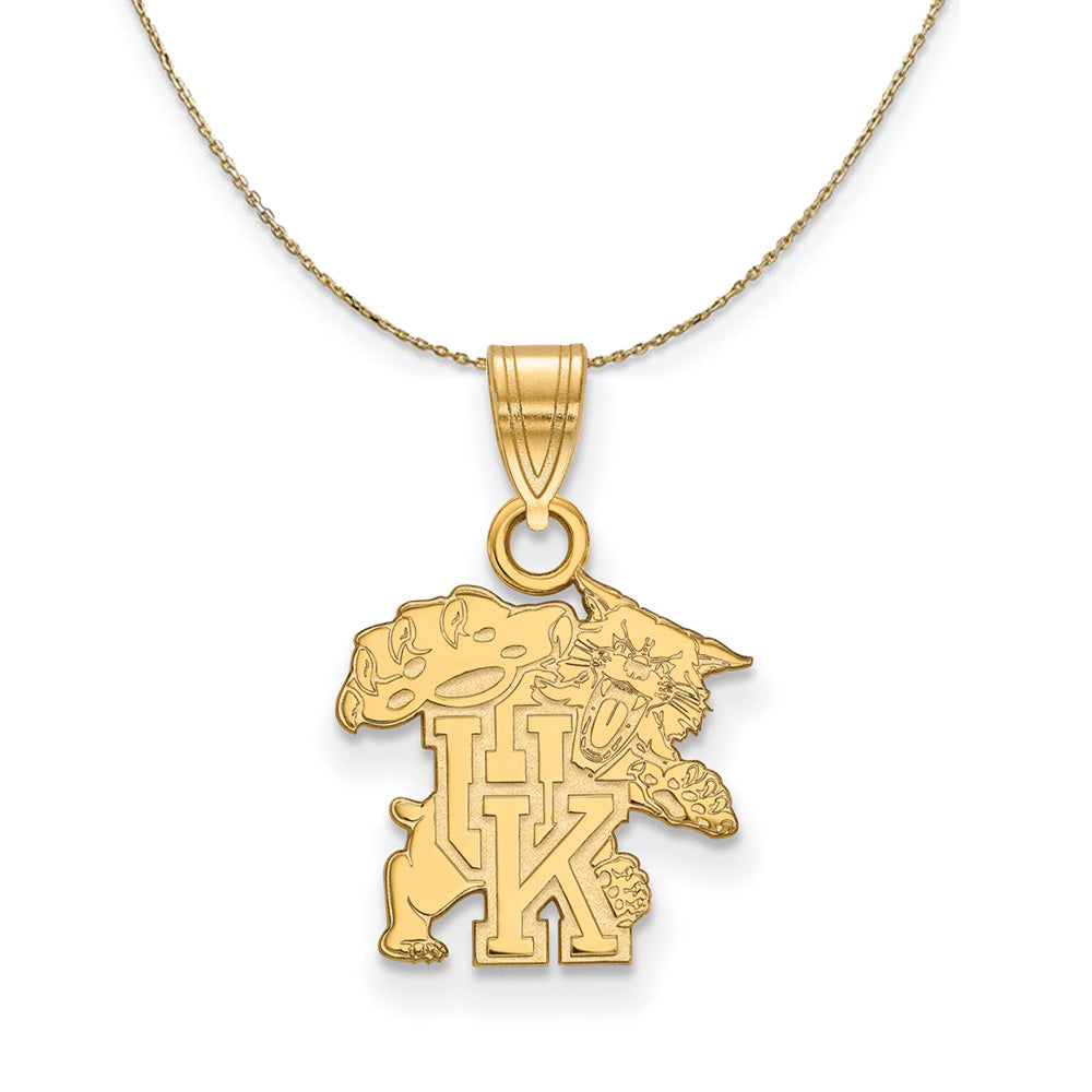14k Yellow Gold U. of Kentucky Small Necklace, Item N21276 by The Black Bow Jewelry Co.