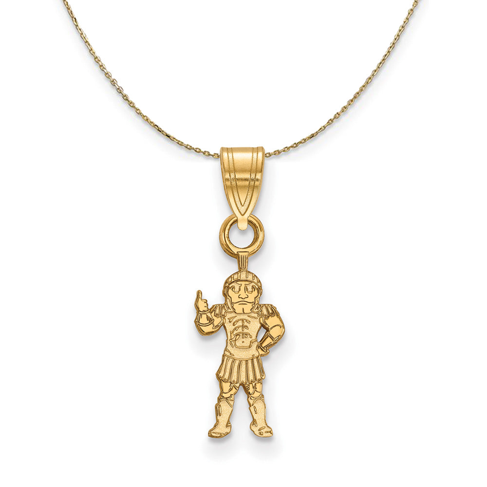 14k Yellow Gold Michigan State Small Necklace, Item N21290 by The Black Bow Jewelry Co.