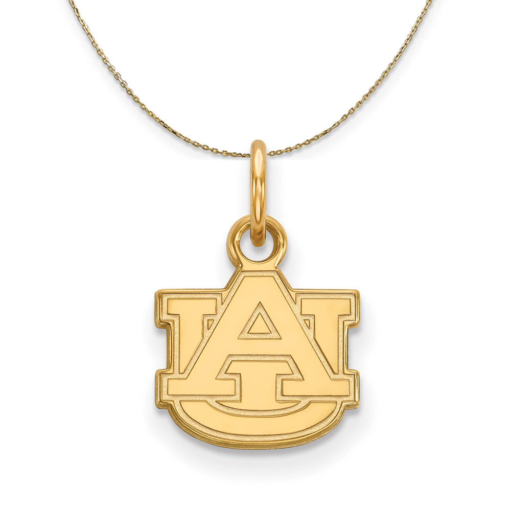 14k Yellow Gold Auburn U X-Small 'AU' Necklace, Item N21314 by The Black Bow Jewelry Co.