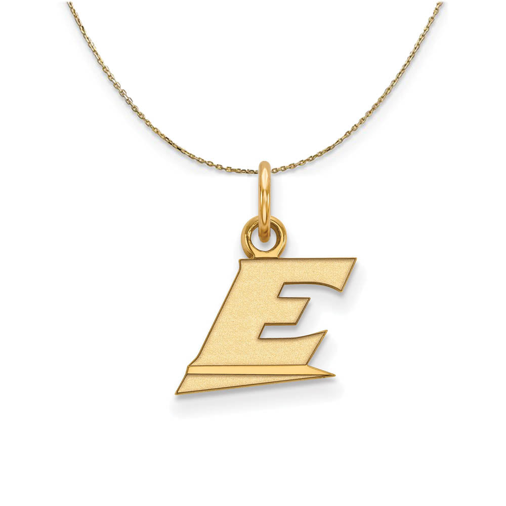 14k Yellow Gold Eastern Kentucky U X-Small Necklace, Item N21371 by The Black Bow Jewelry Co.
