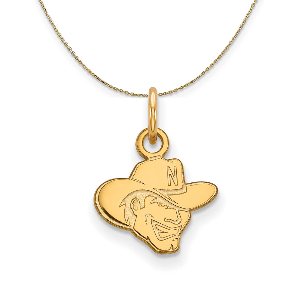 14k Yellow Gold U. of Nebraska XS (Tiny) Cornhuskers Necklace, Item N21377 by The Black Bow Jewelry Co.