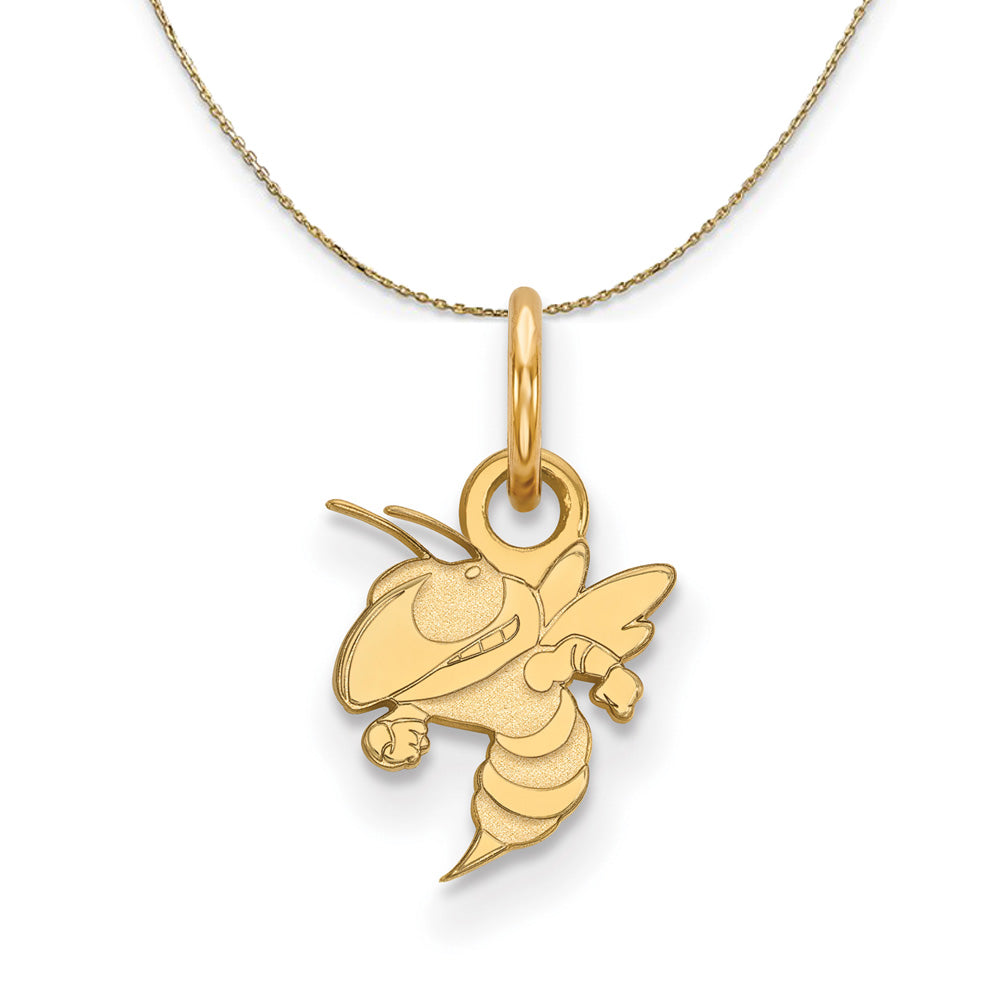 14k Yellow Gold Georgia Technology X-Small Necklace, Item N21379 by The Black Bow Jewelry Co.