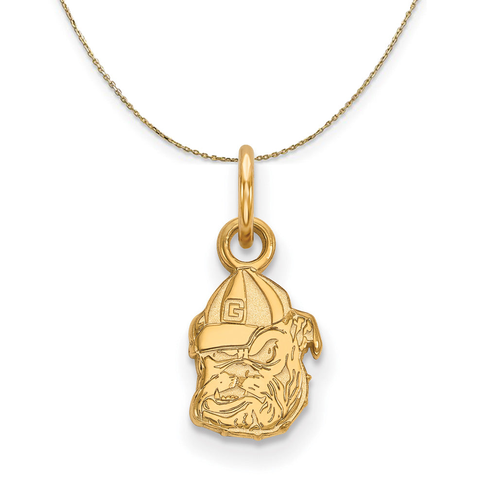 14k Yellow Gold U. of Georgia X-Small Necklace, Item N21388 by The Black Bow Jewelry Co.