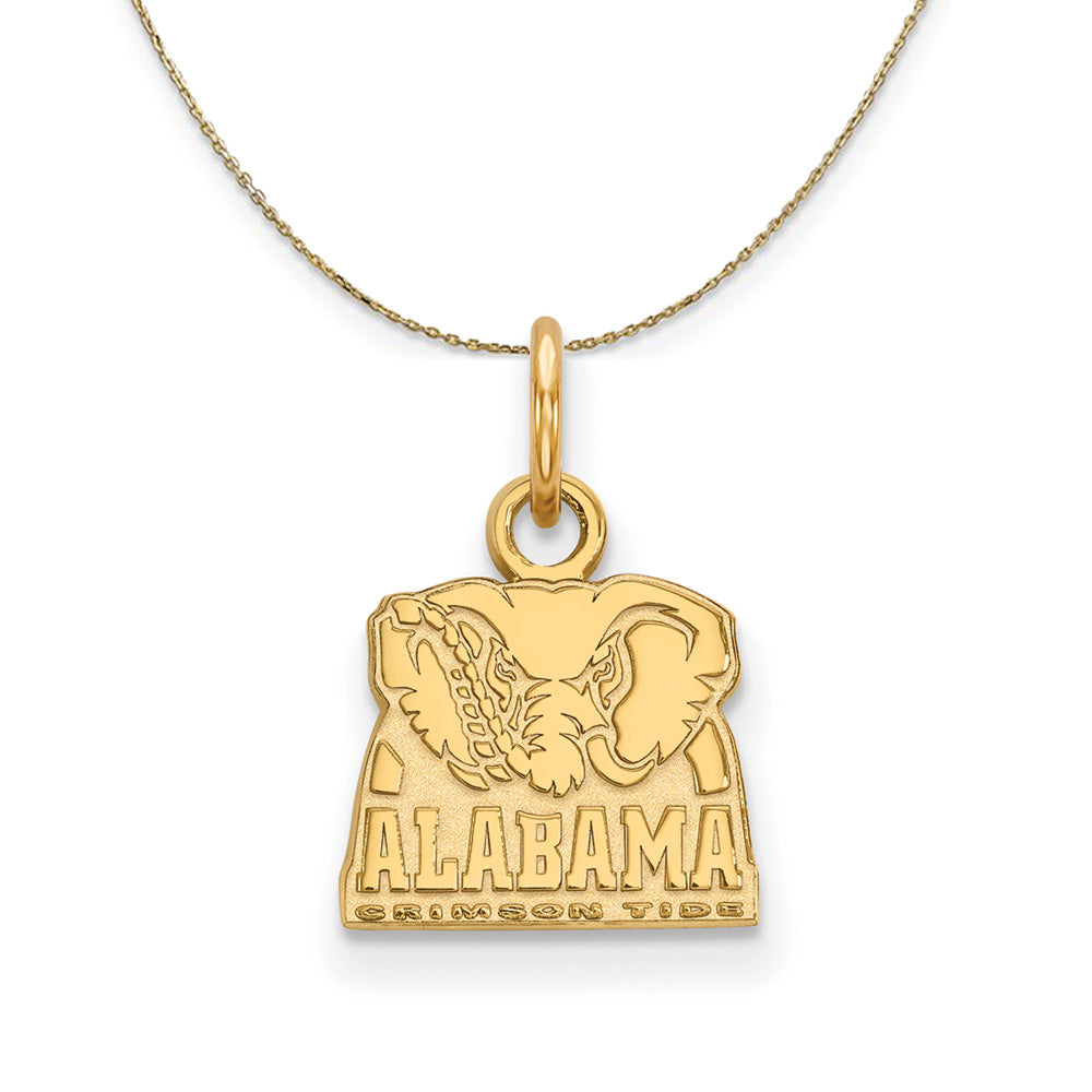 14k Yellow Gold U. of Alabama XS (Tiny) Necklace, Item N21396 by The Black Bow Jewelry Co.