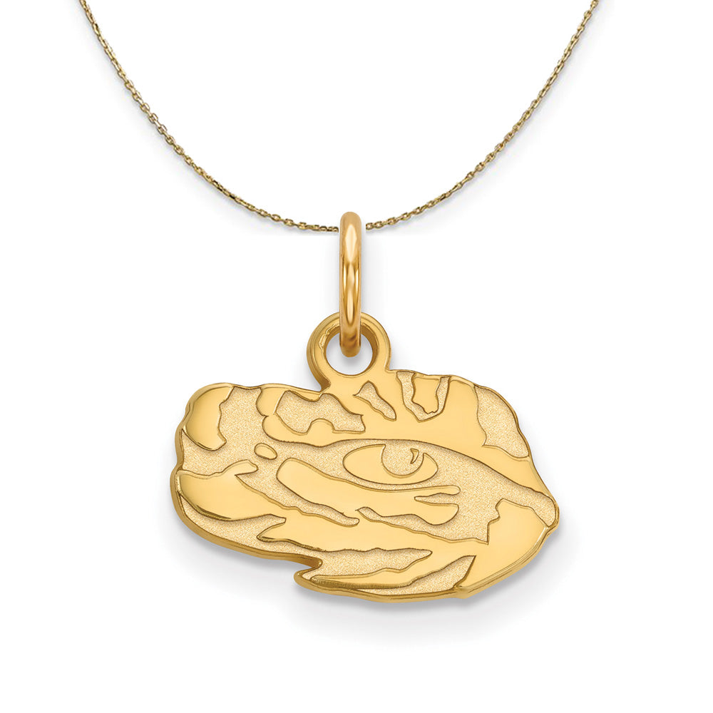 14k Yellow Gold Louisiana State X-Sm Mascot Necklace, Item N21398 by The Black Bow Jewelry Co.